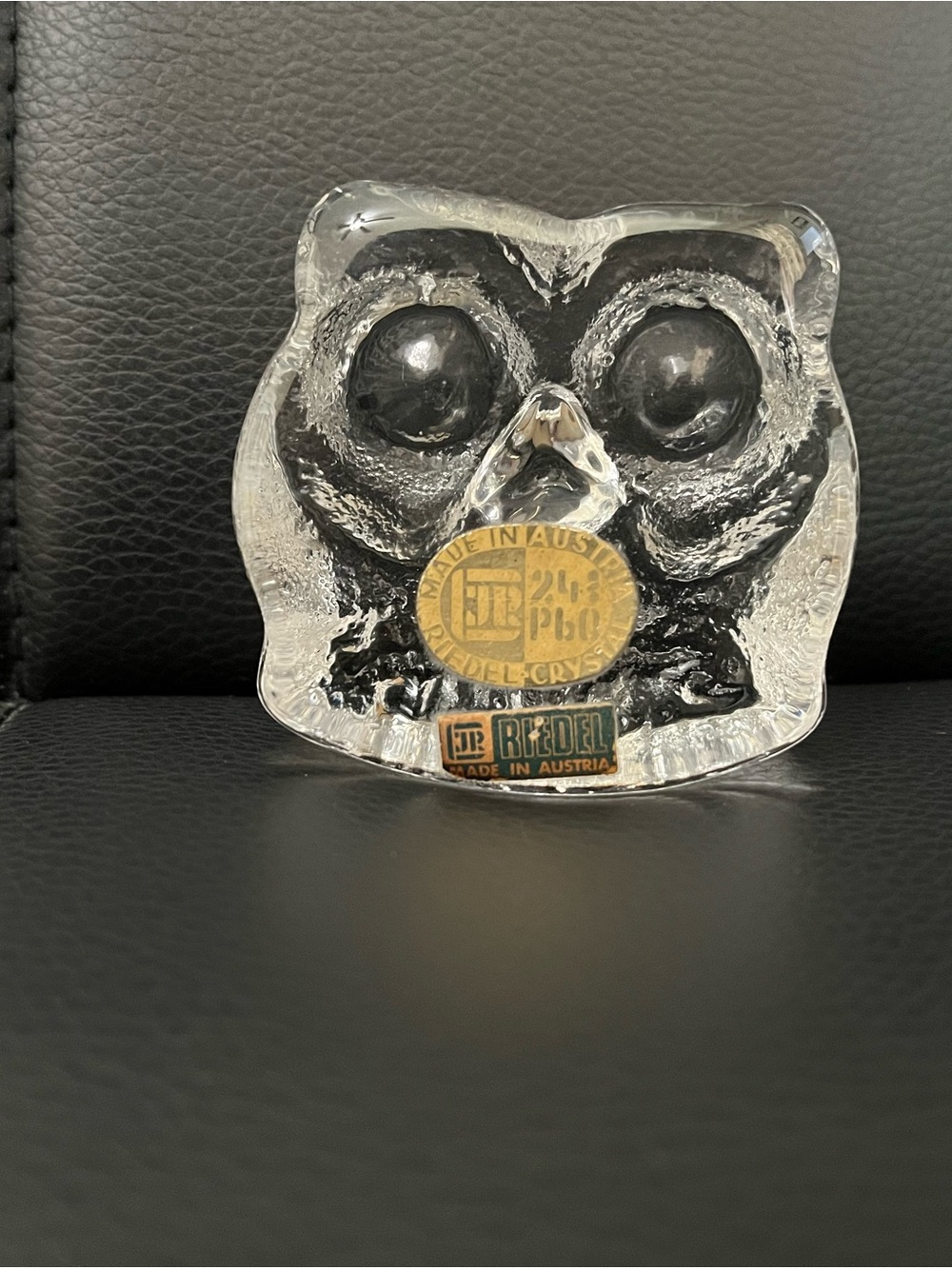 Vintage Riedel Crystal Owl Paperweight - Picture 4 of 6